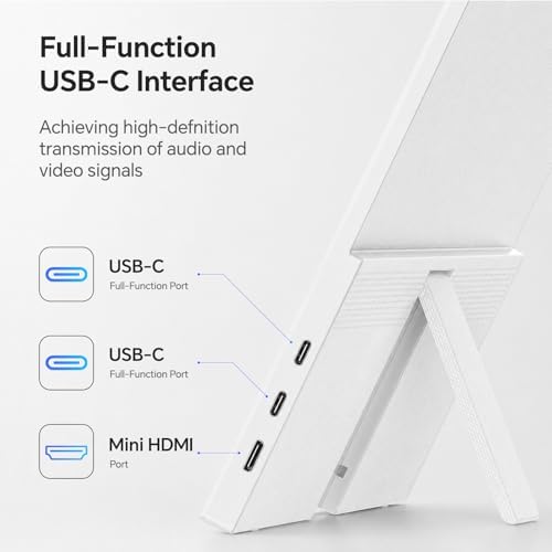 KTC Portable Monitor 15.6 Inch, FHD USB-C HDMI Laptop Screen, White, H15F8 - Image 6