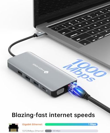 USB C Docking Station Dual HDMI Adapter, 11 in 1 Multi Display Docking Station Dual Monitor with 2 HDMI, VGA, 100W PD, 4 USB, USB C Hub Multiport Dongle Compatible with MacBook/Dell/HP/Lenovo Laptops - Image 4