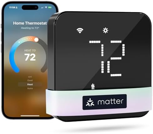 meross Smart Thermostats for Home, Matter Programmble WiFi Thermostat by meross
