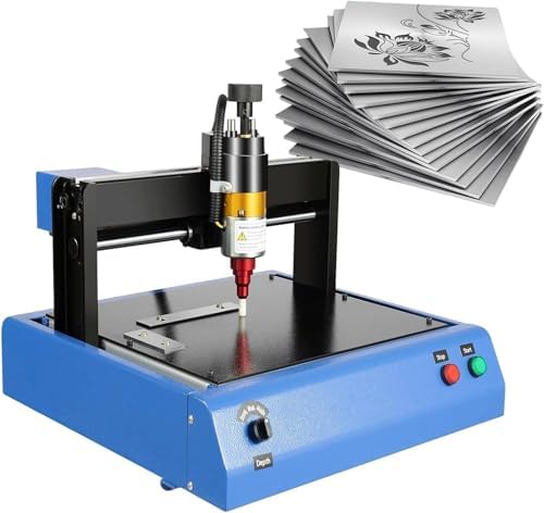 400W Electric Metal Marking Engraving Machine, Desktop Nameplate Tag Marking Tool, with USB Flash Disk, for Metal Nameplate Tag Marking 200 * 150MM by Unknown