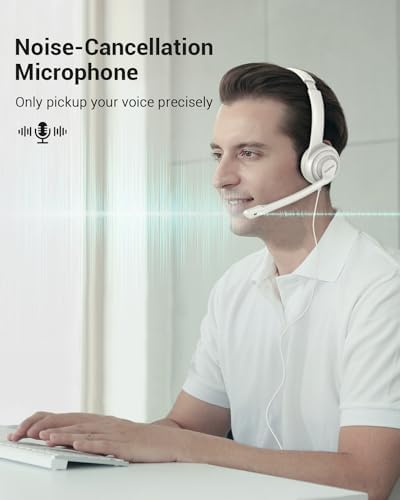 NUBWO HW02 USB Headset with Microphone Noise Cancelling & in-line Control - Image 2