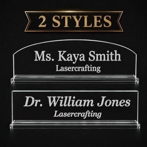 Lasercrafting Personalized Acrylic Office Desk Name Plate, Laser Engraved - Image 3