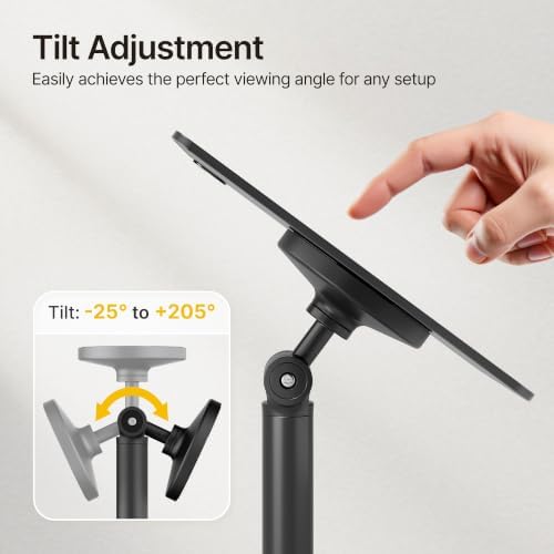 monTEK Anti-Theft Tablet Stand, Frameless Kiosk, Security Lock, 7-15 Inch - Image 4