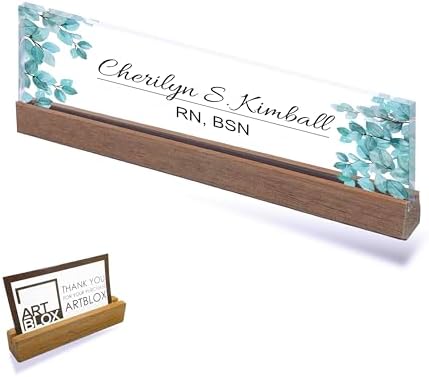 ARTBLOX | Office Personalized Name Plate Leaf V4 Design - Image 2