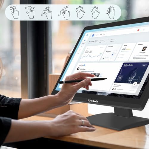 FYHXele 22 Inch Touchscreen Monitor, IPS FHD 1080P Touch PC Display, 75Hz, LED Backlit Multi-Touch Monitor, VESA, HDMI & VGA & USB Computer Touch Screen for Gaming, Business, Warehouse, Bar, Gym - Image 4