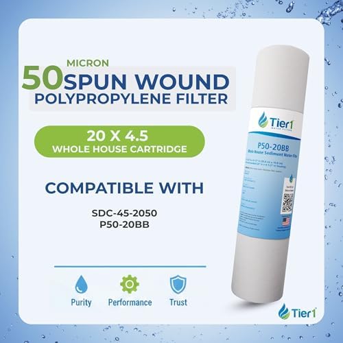 Tier1 50 Micron 4.5" × 20" Sediment Filter Replaces SDC-45-2050, P50-20BB - Image 2