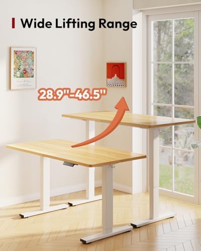 SANODESK 55''x24'' Height Adjustable Electric Standing Desk for Home Office - Image 5