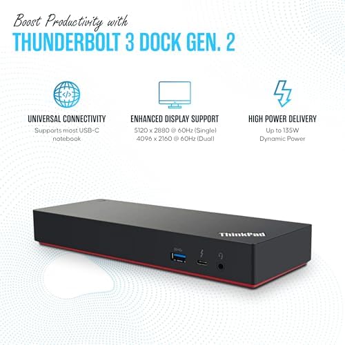 Lenovo 40AN0135US Thunderbolt 3 Dock Gen 2 - Thinkpad Docking Station - Image 3