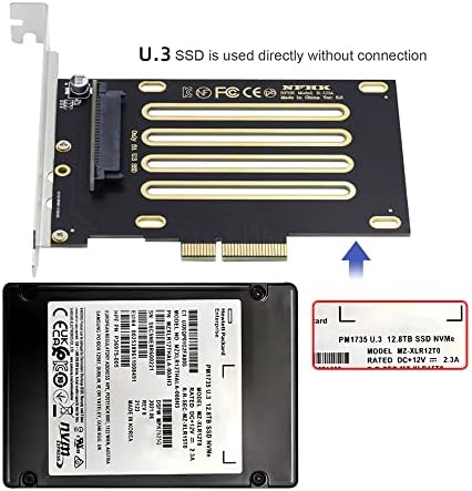 Cablecc Nvme PCI-E 4.0 X4 Lane to SFF-8639 U.3 U3 Kit Host Adapter for Motherboard PM1735 NVMe PCIe SSD… - Image 6