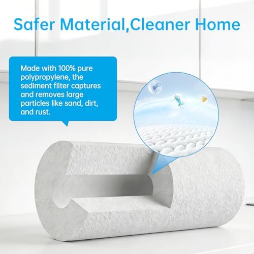 10" x 4.5" -5 Micron Whole House Sediment Filter Cartridge (6-Pack） - Image 4
