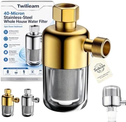 40‑Micron Stainless‑Steel Whole House Water Filter, Spin Down Sediment by Unknown