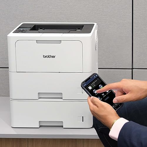 Brother HL-L6210DWT Business Monochrome Laser Printer with Dual Paper Trays, Wireless Networking, Works with Alexa, White - Image 6
