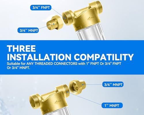 Spin Down Sediment Filter 40/100/200 Micron, Reusable Water Filter System - Image 6
