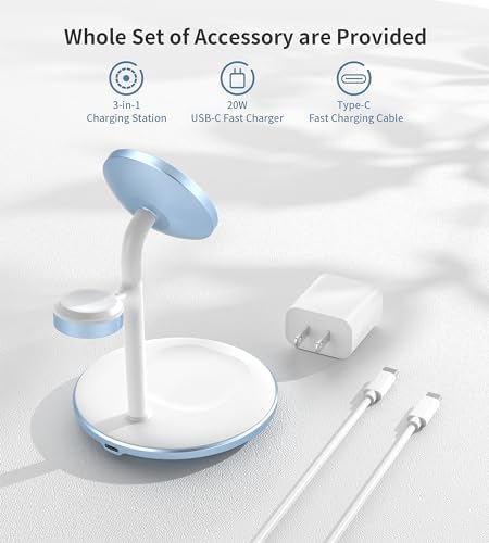 3 in 1 Magnetic Wireless Charging Station for Apple Devices,15W for Magsafe - Image 7