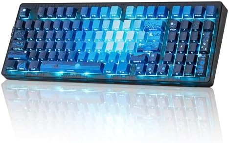ZORNHER ZH980 Mechanical Keyboard,95% Blue Creamy Keyboard with Number Pad,Hot-Swappable Custom Gaming Keyboard,Shine Through Dye Sublimation PBT Keycaps,Creamy Sounding Linear Switches by Zornher