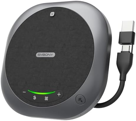 Omni2P Conference Speaker compatible with Zoom 6Mics for 15-20 Participants by SVBONY