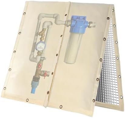 TOHONFOO 4-Way Open Backflow Preventer Pipe Cover Outside, 20"Wx26"H, Beige - Image 2