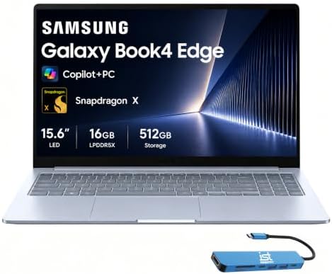 Samsung Galaxy Book4 Edge Laptop, 15.6" LED FHD, Snapdragon X, 16GB/512GB by Unknown