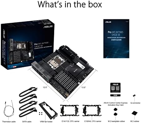 ASUS Pro WS W790 SAGE SE Intel LGA 4677 CEB Motherboard,PCIe 5.0, 7 xPCIe 5.0 x16 Slots,DDR5 R-DIMM, 2x10G BMC LAN, LAN Server-Grade Remote Management,Front and Rear USB 3.2 Gen 2x2 Type-C®,ACCE - Image 6