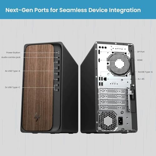 HP 2025 OmniDesk Business Next Gen AI PC Desktop, Intel Core Ultra 7 265, 400 W Power Supply，32GB DDR5 RAM,1TB SSD, USB-C, Wi-Fi 6,Bluetooth 5.4,Wired KB & Mouse, Windows 11 Home - Image 6