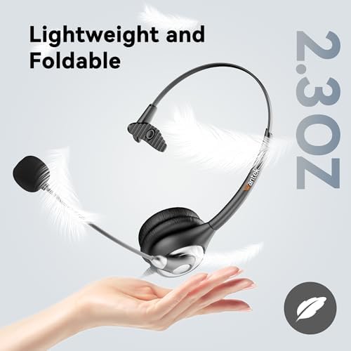 Wantek USB Headset with Microphone for PC, Computer Headset with Noise Canceling Microphone with Mute for Home Office Online Skype Zoom Meetings - Image 4