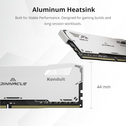 Timetec Pinnacle Konduit 16GB KIT(2x8GB) DDR4 3200MHz PC4-25600 CL16-18-18-38 XMP2.0 Overclocking 1.35V Compatible for AMD and Intel Desktop Gaming PC Memory Module RAM - White - Image 6