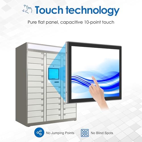 GreenTouch 15 Inch Industrial Open-Frame Touchscreen LCD Monitor - Capacitive PCAP -1024x768-5:4-Black-1000 Nits High Brightness - Image 6