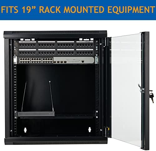 6U Wall Mount Server Cabinet Network Rack Enclosure Locking Glass Door by Tedgetal - Image 5