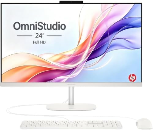 HP OmniStudio 24" FHD All-in-One PC, 8GB DDR5, 128GB UFS, Home & Business by Unknown