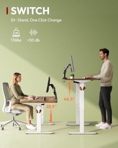 SANODESK 1'' Thick One-Piece 60 x 24'' Height Adjustable Standing Desk - Image 2