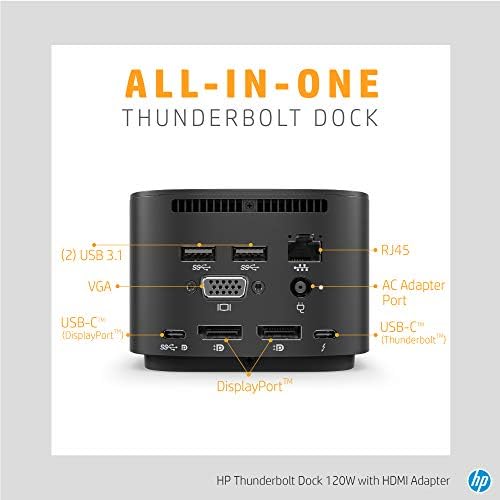HP Thunderbolt Dock 120W with HDMI Adapter, Universal USB-C Docking Station, One Cable, Multiple Connections, with a Single USB-C™ Cable Connection to Any Brand Laptop (6HP48AA#ABL) - Image 4