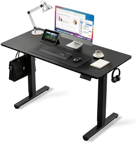 40 Inch Height Adjustable Standing Desk for Home Office, Black by Unknown