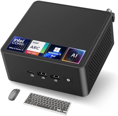 ASUS NUC 15 Pro Mini Desktop PC, Intel Series 2 Ultra 5 225H (14C/14T, Up to 4.9GHz), 32GB DDR5 RAM, 1TB PCIe SSD, Mini Computers Win 11 Pro, Intel Arc 130T GPU, Thunderbolt 4, WiFi 7, BT 5.4, 8K HDR by Unknown