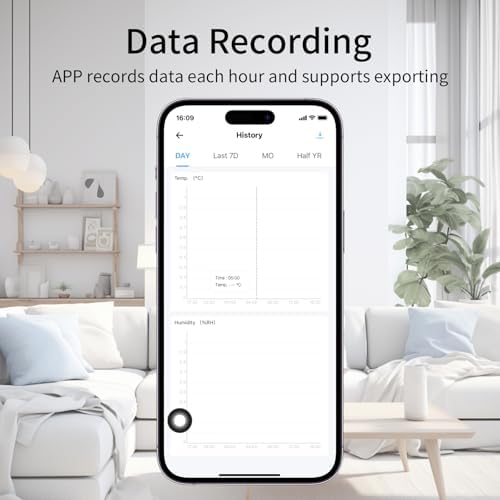 Zigbee Temperature Sensor, Humidity Sensor Thermometer for House, Compatible with Alexa & Google Assistant, eWeLink APP for Remote Monitoring and Home Automation, ZigBee 3.0 Hub Required - Image 6