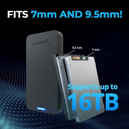 SABRENT 2.5in SATA to USB 3.0 Tool-Free SSD/HDD Enclosure (EC-UASP) - Image 5