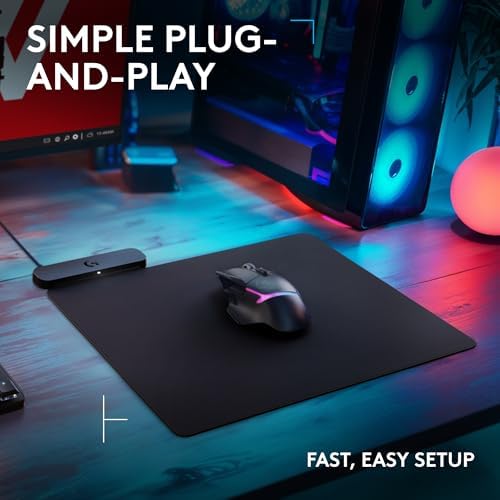 Logitech G POWERPLAY 2 Wireless Charging Mouse Pad - Black - Image 3