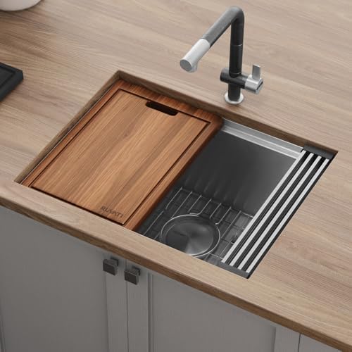 Ruvati 24-in 16-Gauge Round-Corner Undermount Workstation Sink - RVH8324 - Image 2