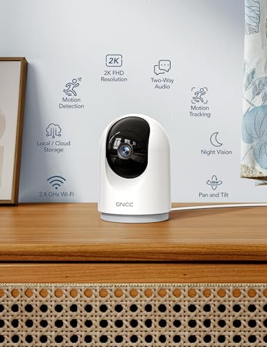 GNCC 2K Indoor Security Camera, Baby/Pet Camera with Phone App - Image 2