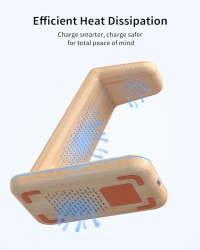 Wireless Charging Station for Apple Products: 3 in 1 Apple Wireless Charger for iPhone 16/15/14/13/12/11/SE/X Pro Max - Apple Watch Ultra/10/9/8/SE/7/6/5/4/3 - AirPods 2/3/4 Pro - Image 3