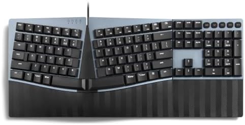 Perixx PERIBOARD-535RD [Firmware Updated] Wired Ergonomic Mechanical Keyboard - Full-Size - Low-Profile Red Linear Switches - NKRO Anti-Ghosting - Compatible with Windows and macOS - Image 2
