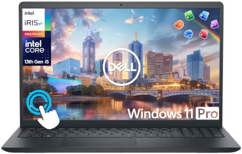 Dell Inspiron 15 Touchscreen Laptop for 2025-2026 Business Student Home, AI Computer, 15.6" FHD, 10-Core Intel i5, 32GB RAM, 1TB Storage (512GB SSD+500GB Ext) MarxsolAddon, Win 11 Pro, Lifetime Office by Dell