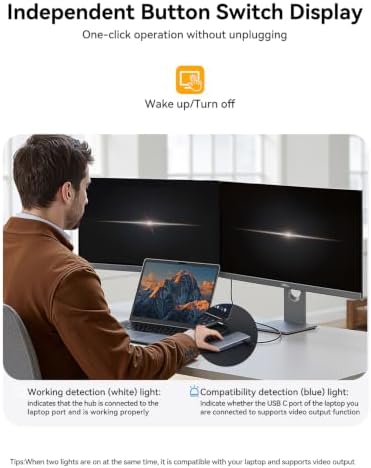 Docking Station Dual Monitor, 15 in 1 Triple Display Multiport Adapter Hub - Image 5