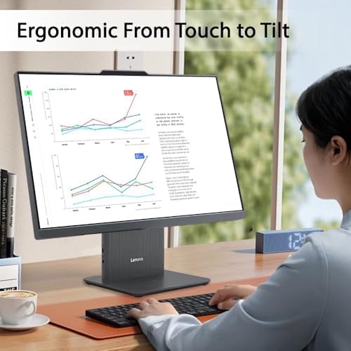 Lenovo 24" Touchscreen IdeaCentre All-in-One Desktop Computer • 6-core AMD Ryzen 5 Processor • 16GB DDR5 • 512GB SSD • Wireless KB&Mouse • Wireless Charging Base • Windows 11 - Image 6