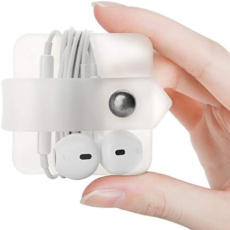 Silicone Cord Organizer, Transparent Earphone Wrap, Button Closure, Flexible Headphone Cord Manager - Image 2