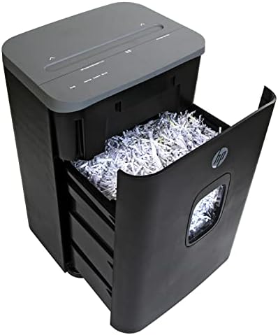 HP - Cross Cut Paper Shredder, 20-Sheet with Slide Top for Office Use - Image 3