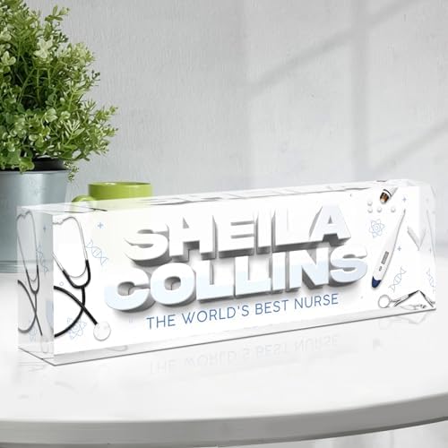 Custom Name Plate for Desk, Nurse Employee Appreciation Gifts, Office Decor by Spricoz