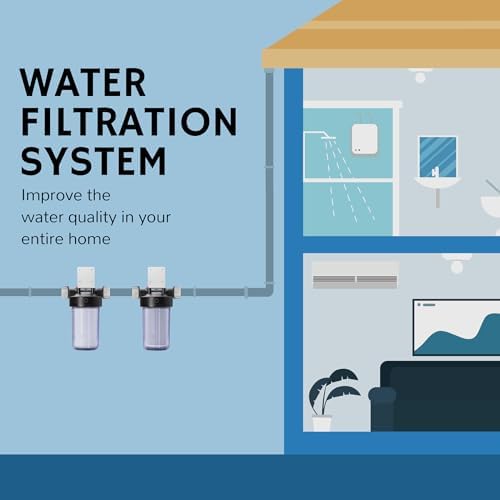 Airthereal Whole House Water Filter Clear Housing, 10" x 4.5" Sediment Carbon Cartridge Universal Housing, Pre-Filtration System for Well and City Water, 3/4" NPT Port, Includes 1-Pack CTO Filter - Image 4