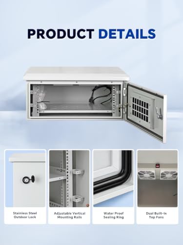 AEONS 4U Wall-Mount Outdoor Network Cabinet, IP55 Rated, Pre-Assembled - Image 3