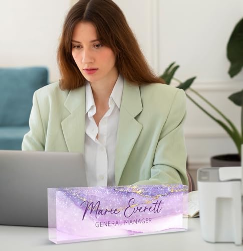 Custom Acrylic Name Plates for Desks, Personalized Office Decor - Image 7