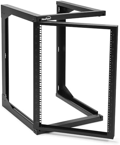 NavePoint 15U Server Rack with Swing Gate - Wall Mount Rack for 19 Inch IT Equipment Open Frame Rack – Network Rack Wall Mount for AV & Server Equipment 24” Deep 19" Rack, Black - Image 6